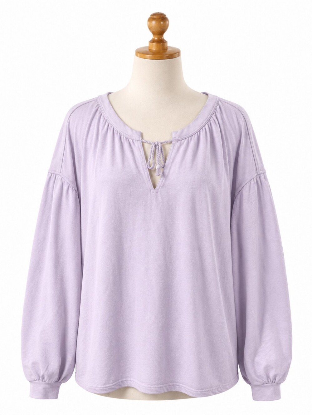 Aerie Women's Easy Street Lavender Oversized V- Neck Sweatshirt  L Cozy Cotton